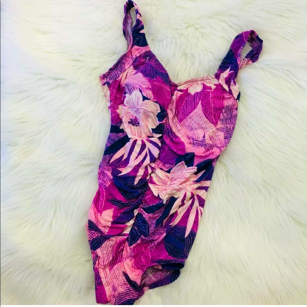 Vintage Maxine of Hollywood One Piece Swim Bathing Suit Size 10